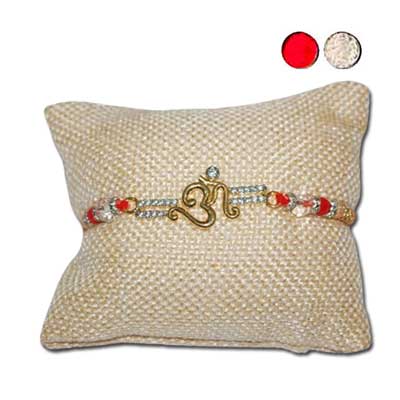 "AMERICAN DIAMOND (AD) RAKHIS -AD 4520 A- CODE-018 (Single Rakhi) - Click here to View more details about this Product